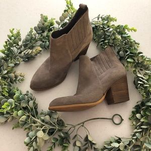 Tan Suede Heeled Boots